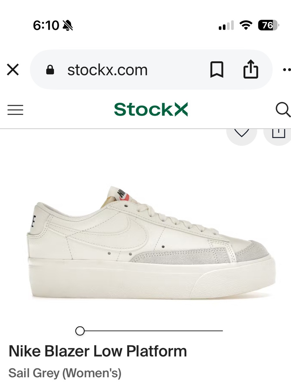 Nike Blazer Low Platform Women's Sneakers - Sail Grey